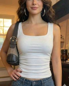 Zara Cream Square Neck fitted Top