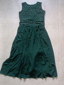 Bottle Green 3 Pis Dress