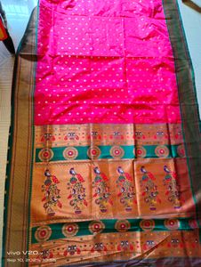 Elegant Silk Saree with Peacock Design