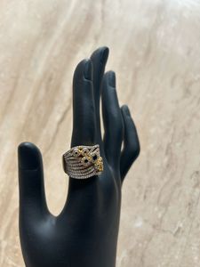 Statement Ring with Gemstones blue sapphire