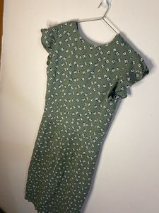 Floral Print Button-Down Midi Dress