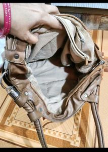 Chic Brown Leather Hobo Bag