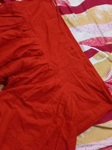 Vibrant Red Embroidered Kurta salwar