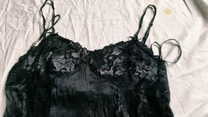 Elegant Black Lace Camisole Top