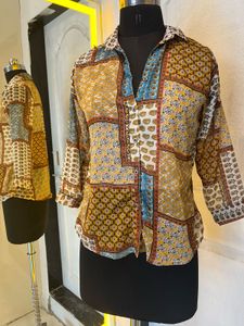Bohemian Patchwork Print Shirt