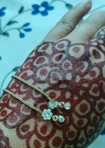 Sparkling earrings hookwith Crystal Charms