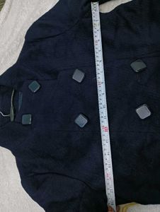 Elegant ☃️☃️Navy Blue Cropped Coat