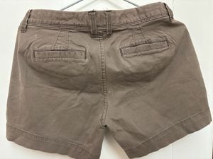Brown Cotton Shorts