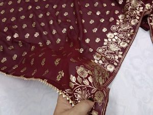 Maroon Embroidered Salwar Kameez