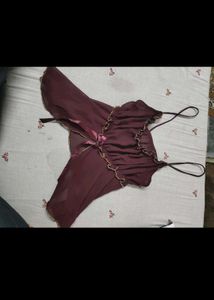 Sheer chatpata top with Gold Trim