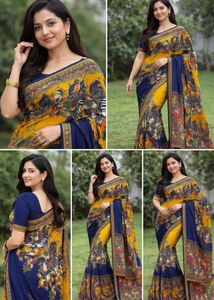 Elegant Printed Saree unused and party look