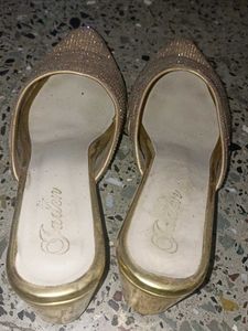 Sparkling Gold Mules