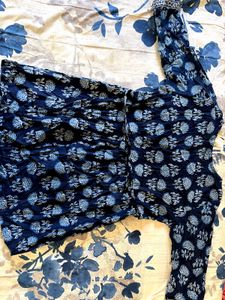 Beautiful Indigo Block Print Kurta