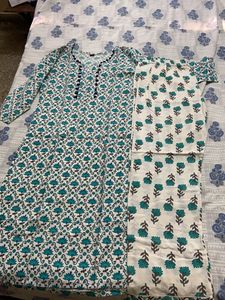 Kurta Plazo Set Pure Cotton With Cotton Dupatta