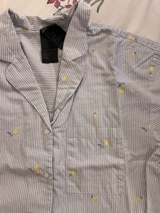 Cute Striped Lemon Pajama Top
