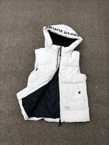 Hooded Puffer Vest - Bright Future