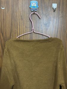 mustard Knit Top