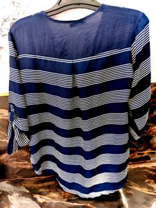 blue Zip-Up top with free jeans