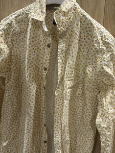Max Men's White Floral Print Button-Down Shirt