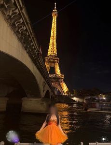 Sparkling Orange Party Dress