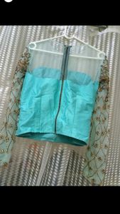 Elegant Mint Green Drape Saree