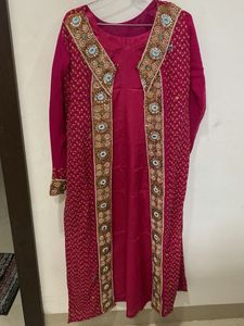Pink Embellished Duster