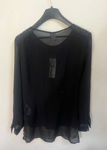 Vero Moda Black Embellished Shoulder Top