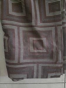 Brown Geometric Print Blackout Curtains