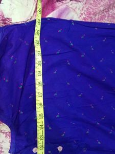 Comfortable Royal Blue Nightgown with Print