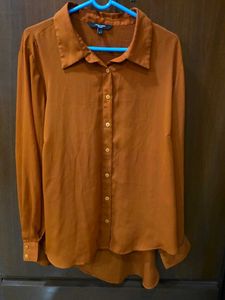 Vero Moda Chic Cinnamon Color Button-Up Shirt