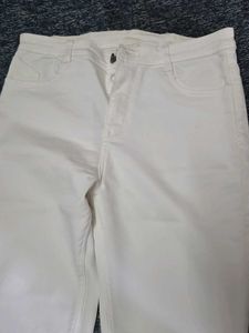 Women's White Stretch Denim Jeans | High Waist |