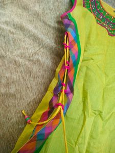 Yellow Embroidered Kurta
