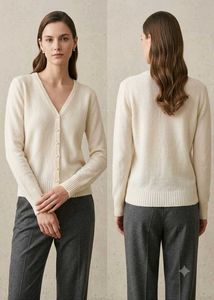 🎀🦪Elegant Pearl-Button V-Neck Knit Cardigan🦪🎀
