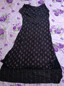 Elegant Black Ethnic Kurta with Embellishments