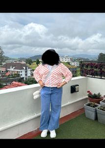 Cozy Pink Checkered Fleece Jacket
