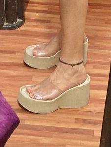 ZARA Vinyl Wedge Sandals