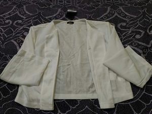 White Open Front Jacket