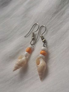Boho Shell & Bead Dangle Earrings