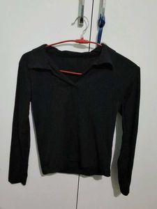 Chic Black Long Sleeve Top