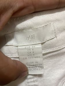 White Button-Fly Jeans