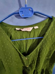 Olive Green Tiered Dress