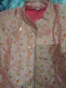 Kundan And Chamki Hand Work Sharewani For 4-6 Years Boy