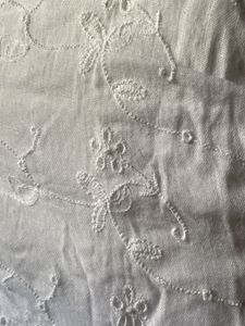 White Embroidered Cotton Skirt
