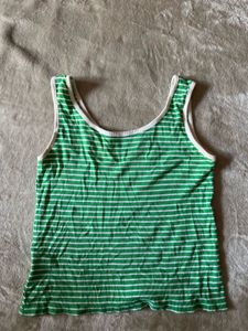 Green Striped Tank Top
