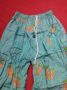 Bohemian Teal Palazzo Pants