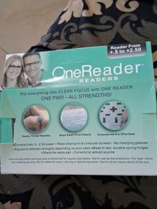 ONE READER POWER ADJUSTABLE GLASS