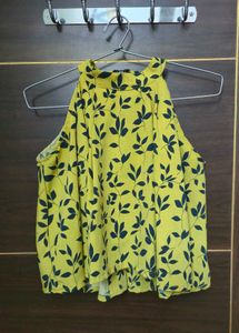 Stylish Yellow Printed Coord Set (worn once)
