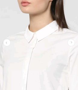 White Button-Detail Shirt