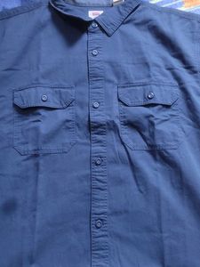 export Levi's Navy Blue Button-Up Shirt