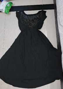 Elegant Black Embellished Maxi Dress